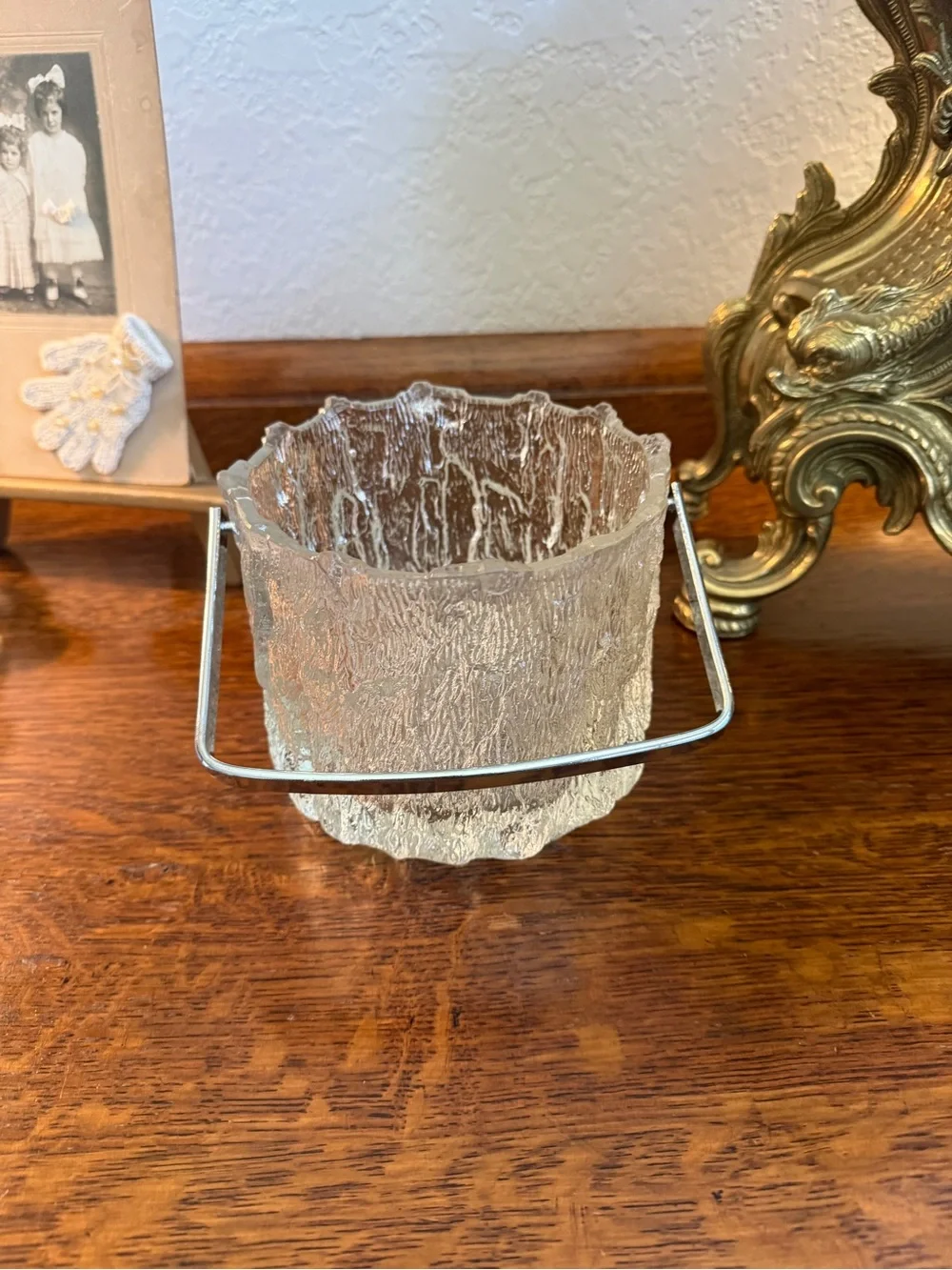 Vintage Iittala “Seita” Textured Glass Sculptural Vessel – Mid Century Modern